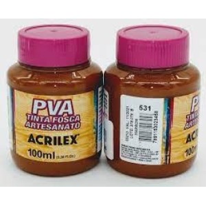 TINTA PLASTICA 100ML 531/MARRON ACRILEX -UN