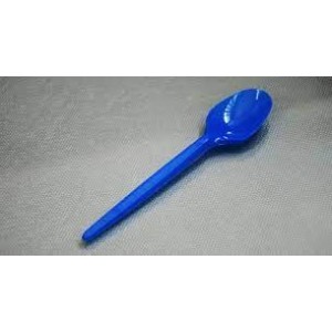 COLHER PLASTICA SOBREMESA AZUL 50U SERTVPLAST - UN