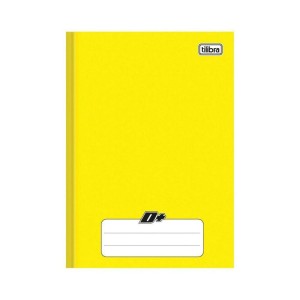 CADERNO BROCHURA 1/4 48F CAPA DURA AMARELO TILIBRA MAIS+-UN