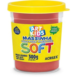 MASSA MODELAR 500G ACRILEX 103 VERMELHO - UN